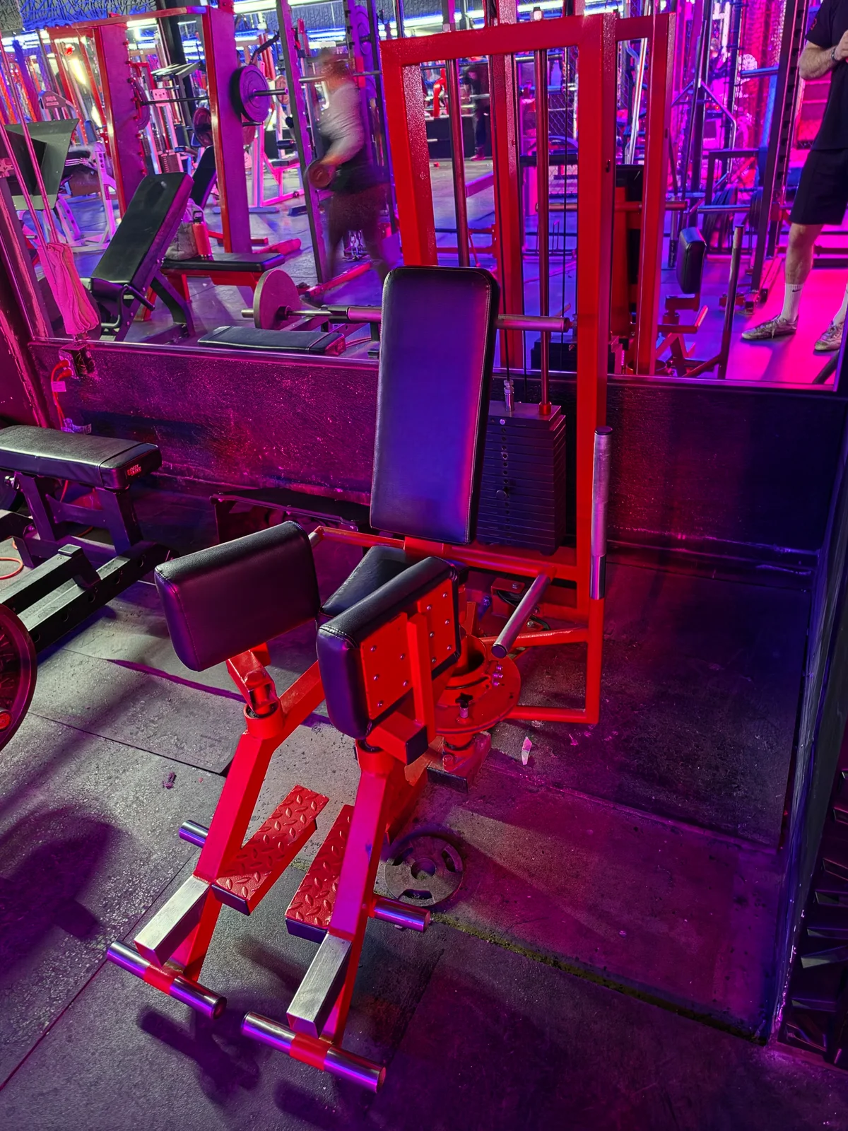 Hip abductor and adductor weight-stack machine at Iron Arms Gym