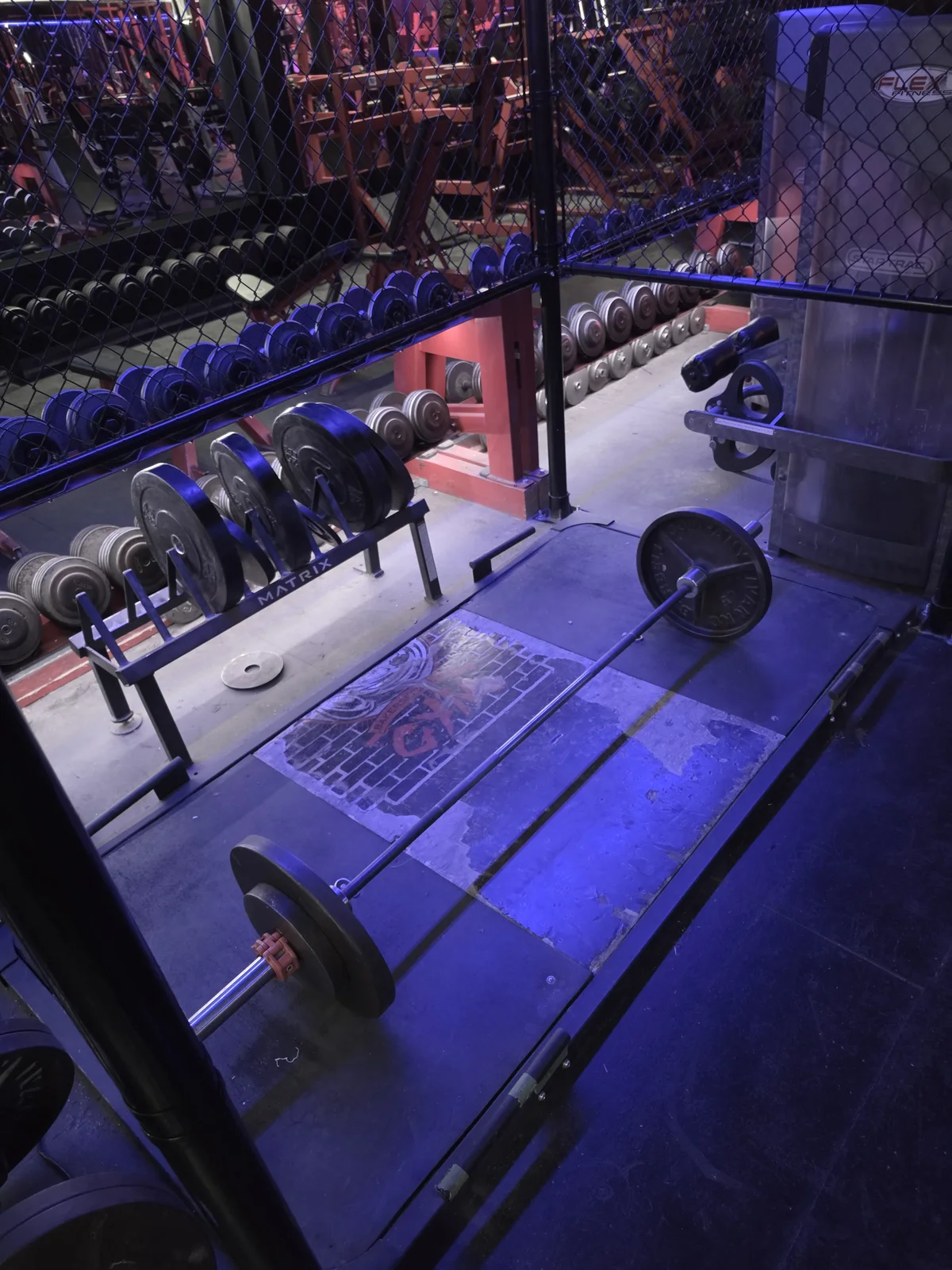 Dedicated deadlift platform at Iron Arms Gym