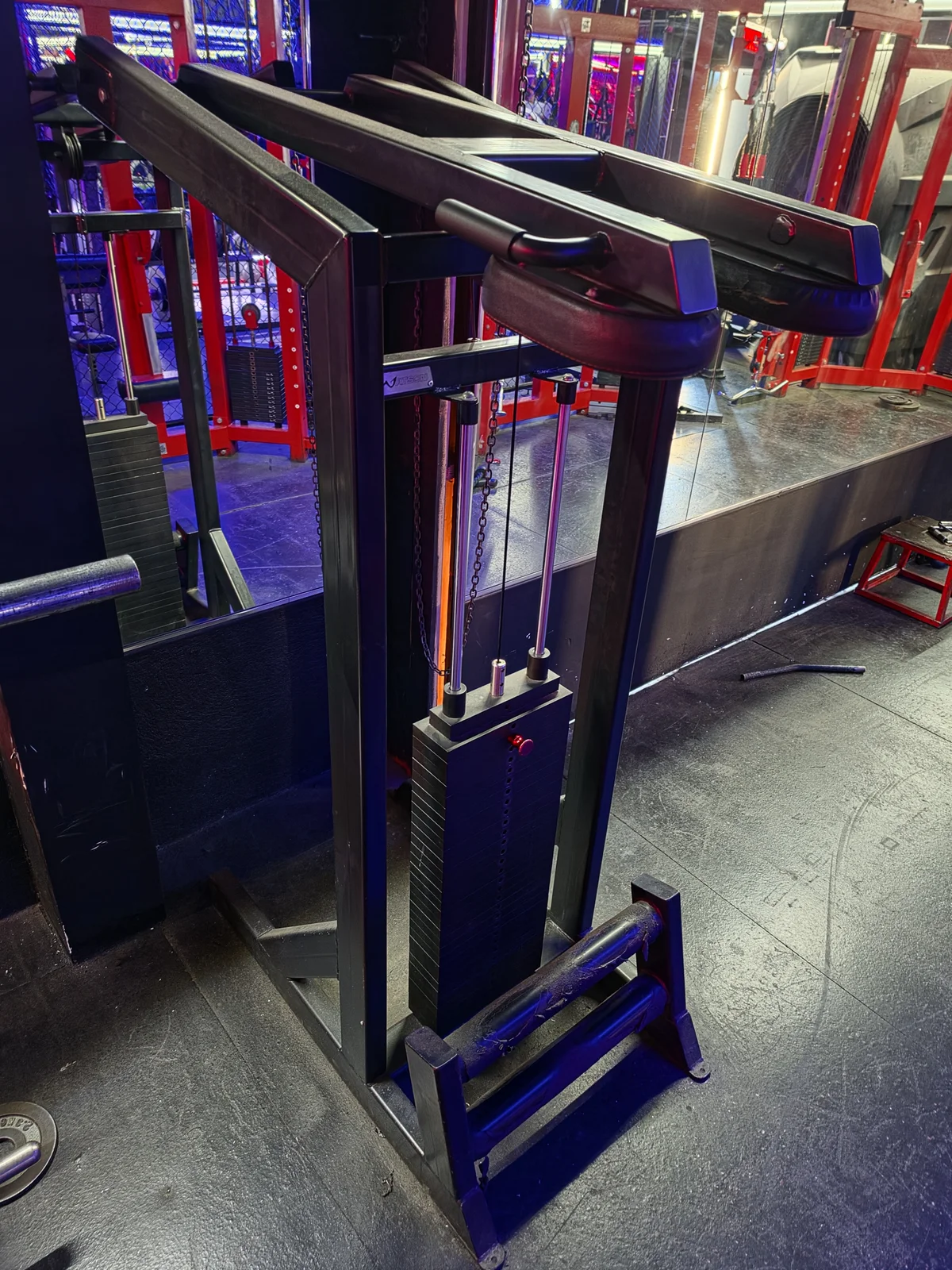 Watson standing calf raise machine at Iron Arms Gym