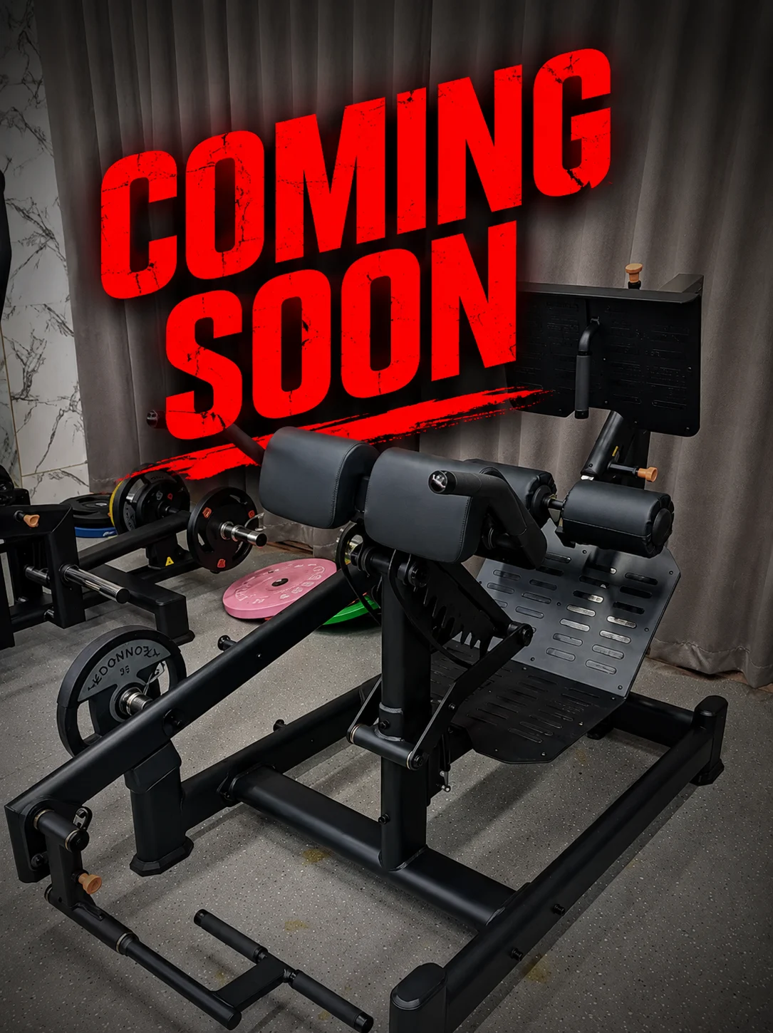 Plate-loaded back and glute extension machine coming soon to Iron Arms Gym