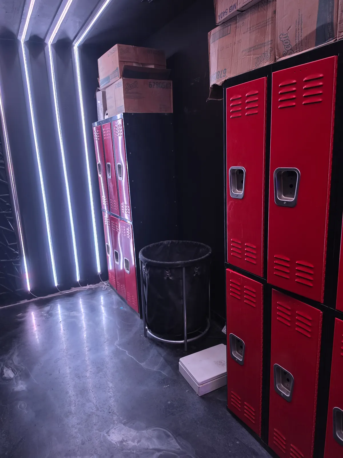 Member locker area at Iron Arms Gym